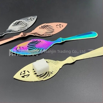 Absinthe лъжица от 304 неръждаема стомана с кух дизайн, сито за захар и мрежест филтър – бар инструмент