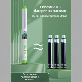 White Snow еднократна фонтанна писалка, връх 0.38 мм EF, пластмасов корпус, директно подаване на течна мастило, голям капацитет