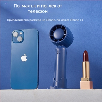 Cat State Ръчен преносим USB вентилатор с безчетков мотор, 5 лопатки, 3 скорости, вградена 300–500 mAh батерия, шум под 36 дБ, USB зареждане