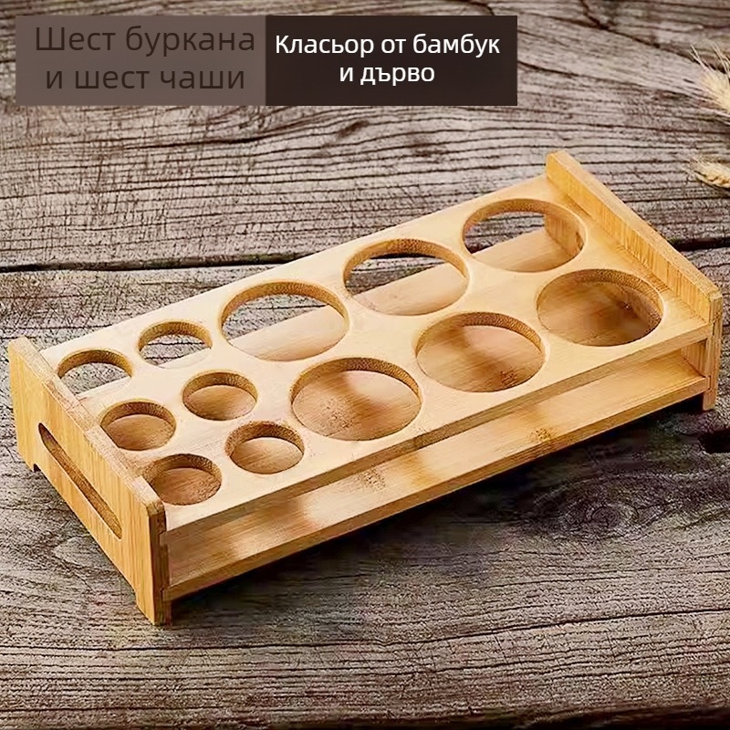 Jingnoya Комплект дозатор за ликьор със стъклени чаши за вино, 6–10 броя, прост стил, отпечатано лого