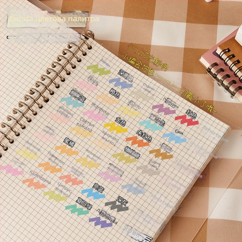 Хайлайтър маркери с двоен връх за учене – кръгъл връх, пластмасов корпус, пакет 5 бр., модел 9514