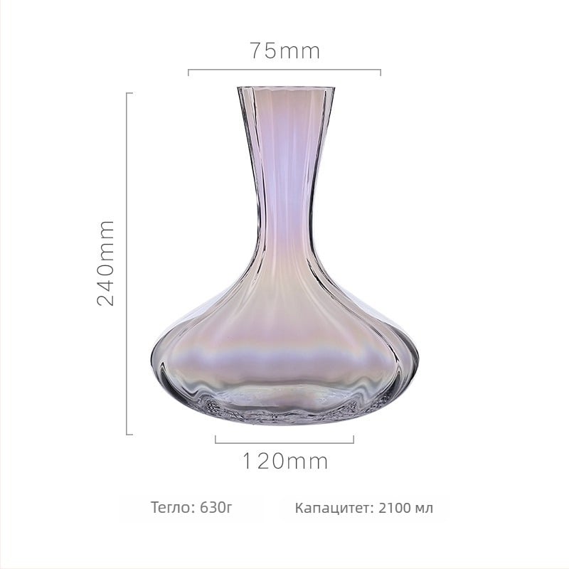 Комплект чаши за вино, европейски стил, кристално стъкло, обем 301–400 ml, модерен минималистичен дизайн, AODE Jade