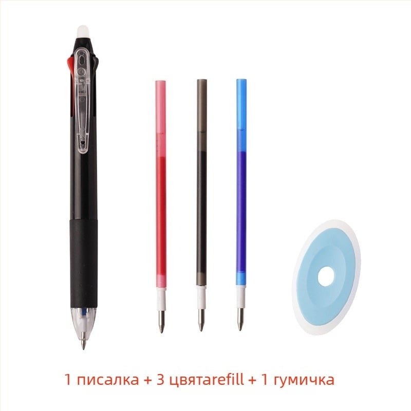 3-цветна изтриваща гел писалка, бързосъхнещо мастило, пластмасов корпус