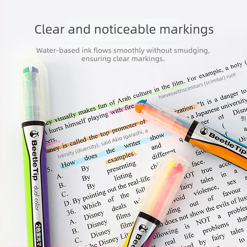 PM-L303 Двуглавен маркер за ученици, водна основа