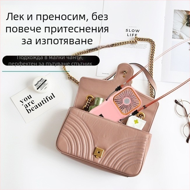 Ръчен мини вентилатор с цифров дисплей, сгъваем и USB захранване (вградена 2000–4000 mAh батерия; шум под 36 dB; 3 скорости на вятъра)