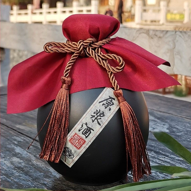 Антикварна керамична кана за вино, ретро-лукс стил, с печатано лого, първокласно качество, единична опаковка, за вино