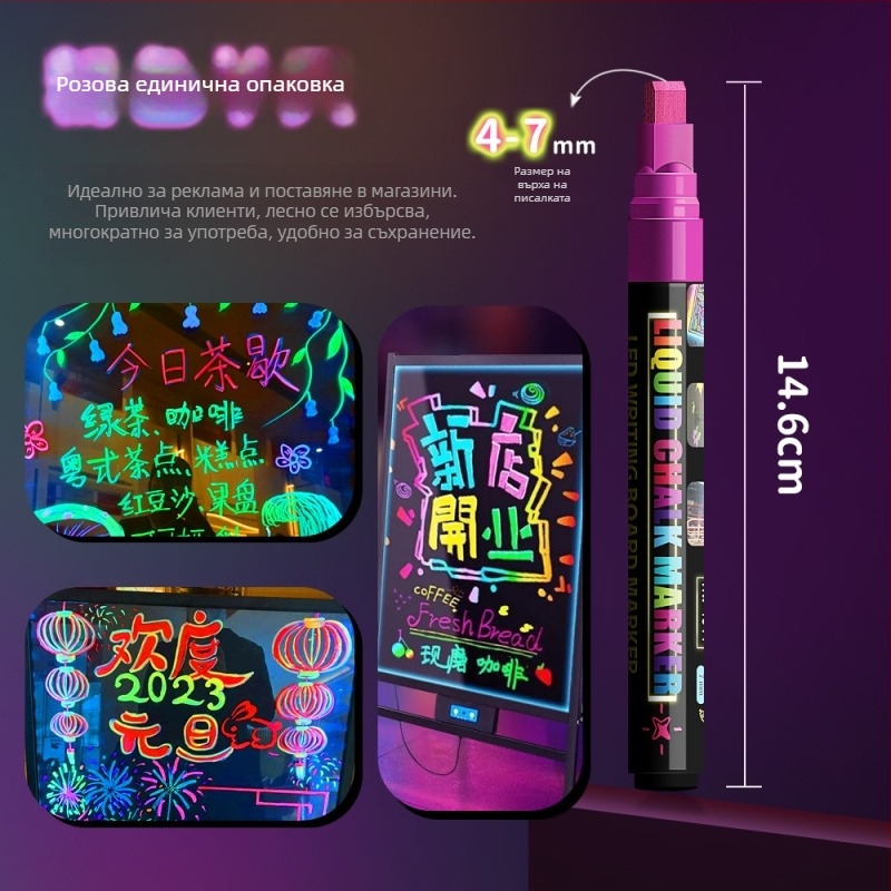 Маркер за бяла и черна дъска, модел 1855, пластмасов корпус, опакован в кутия, изтриваем