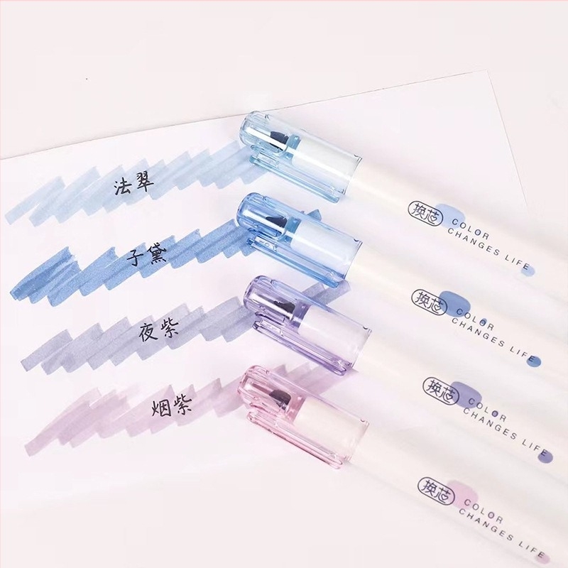 Флуоресцентна маркер писалка с подменяема сърцевина и мек връх (Модел HP7500; Пластмасов корпус; 6 бр./кутия; Подменяема сърцевина; Мек връх)