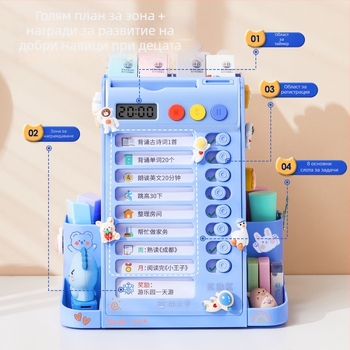 Prince Cat M2211 ABS трапецовидна въртяща се поставка за писалки с голям капацитет за съхранение