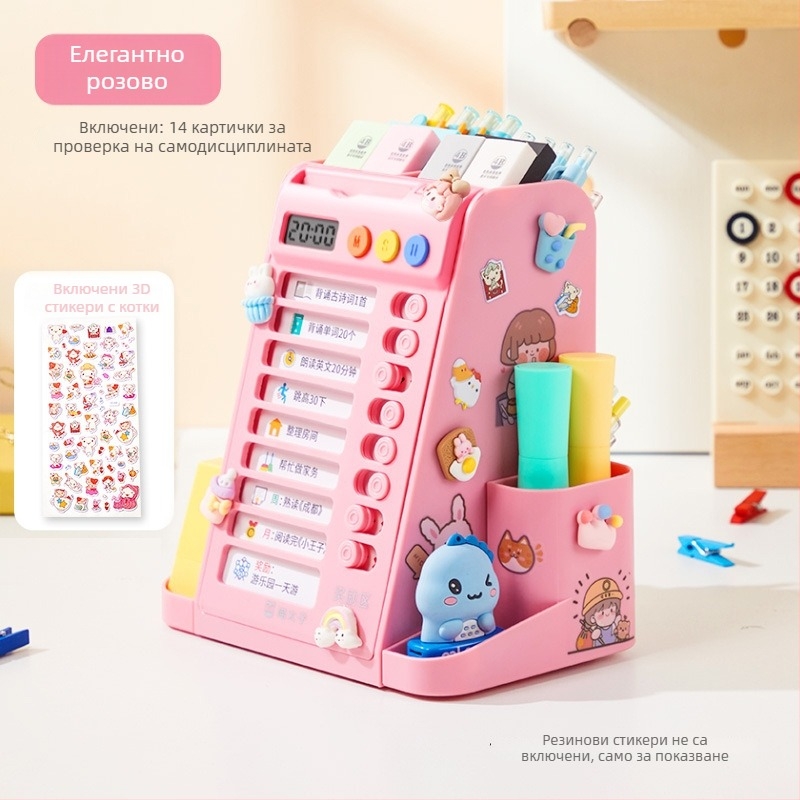 Prince Cat M2211 ABS трапецовидна въртяща се поставка за писалки с голям капацитет за съхранение