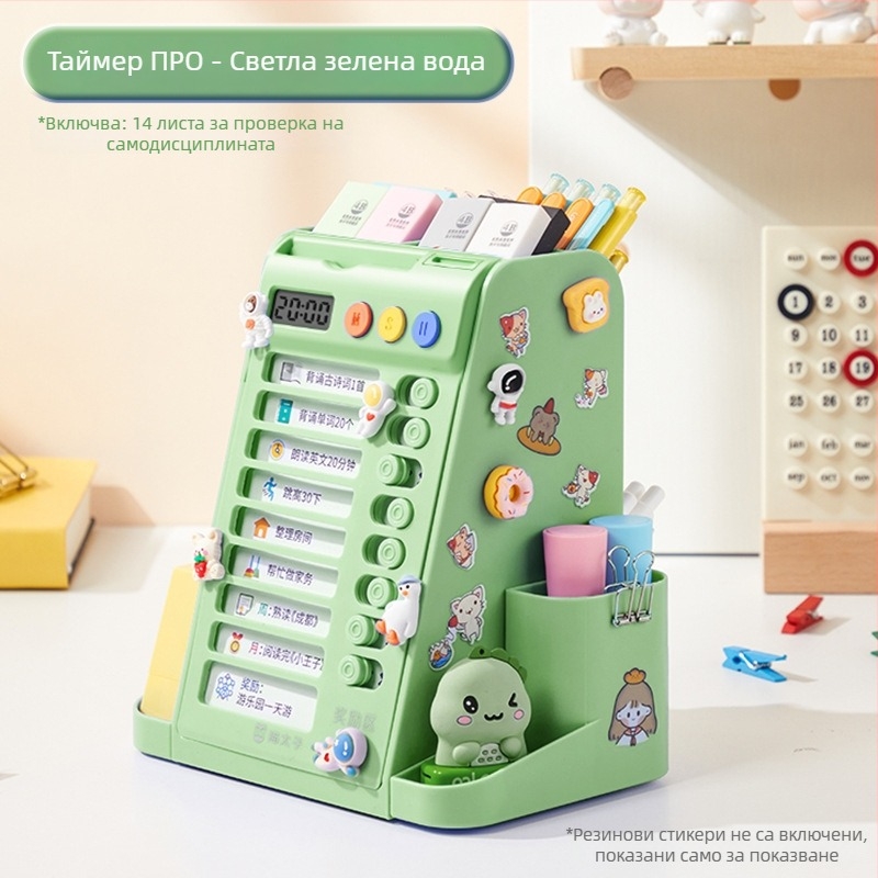 Prince Cat M2211 ABS трапецовидна въртяща се поставка за писалки с голям капацитет за съхранение