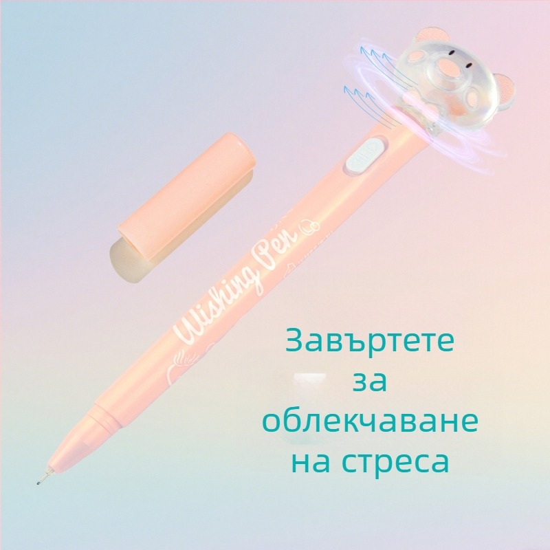 Хайлайтър писалка с тематика макарон, гладко писане, серия Cartoon Cute, пластмасов корпус, неизтриваща, връх: друг материал
