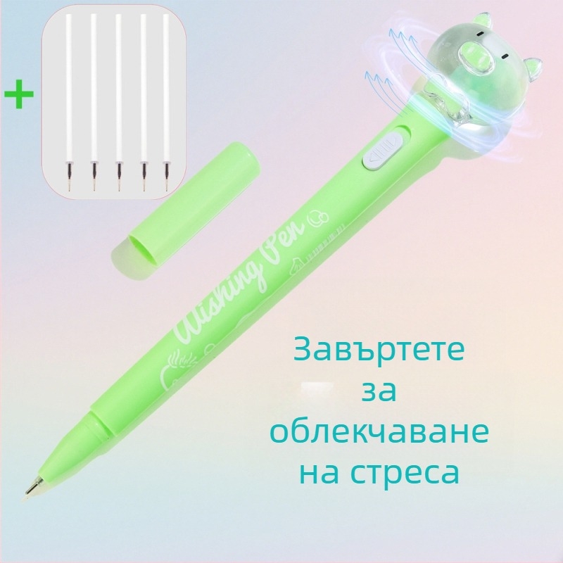 Хайлайтър писалка с тематика макарон, гладко писане, серия Cartoon Cute, пластмасов корпус, неизтриваща, връх: друг материал