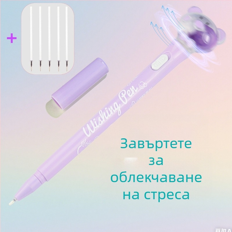 Хайлайтър писалка с тематика макарон, гладко писане, серия Cartoon Cute, пластмасов корпус, неизтриваща, връх: друг материал