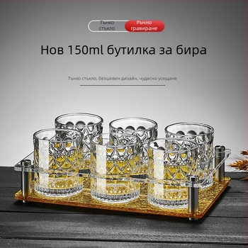 Комплект пивни чаши от стъкло за домашна и барова употреба, достъпен лукс, общо предназначение, първокласно качество