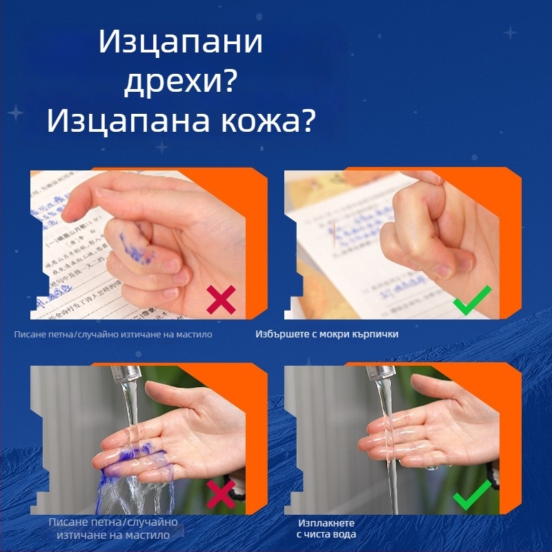 Deli шестоъгълна ученическа писалка за четвърти клас, с лесна за измиване мастилна торба и заменяеми части