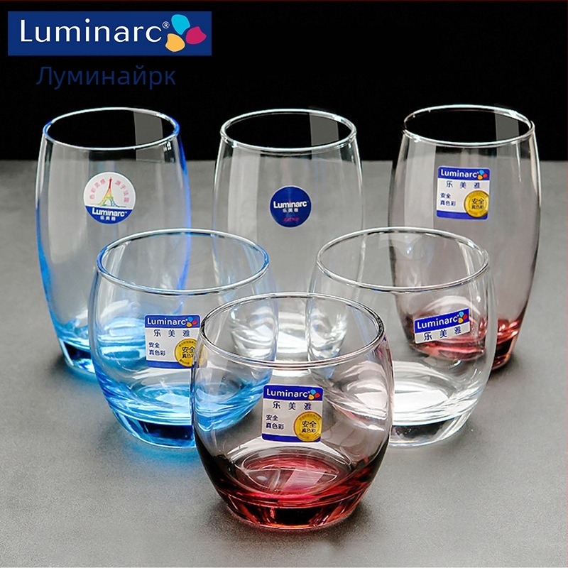 Комплект стъклени чаши за вино, термоустойчиво стъкло, 301–400 ml, модерен стил, без дръжки