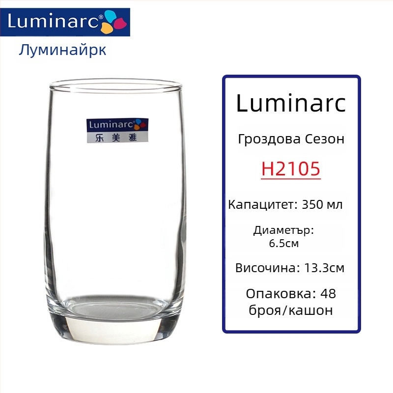 Комплект стъклени чаши за вино, термоустойчиво стъкло, 301–400 ml, модерен стил, без дръжки