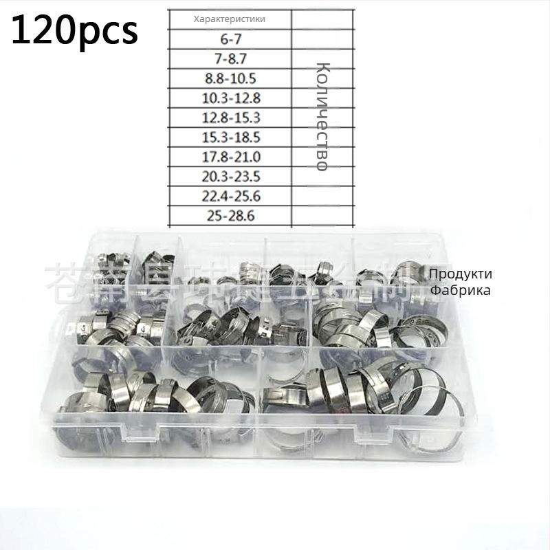 Единична скоба - комплект, номинален диаметър 6–28.6 мм, захващащ диаметър 6–29.6 мм, обхват на приложение 7–21