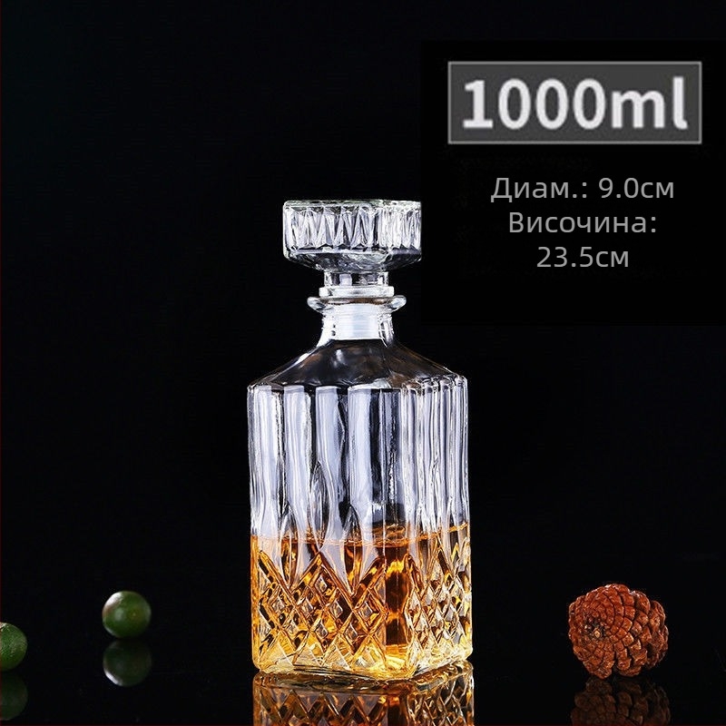 Комплект декантер за вино от стъкло – европейски стил, нов китайски стил, домашно съхранение на вино