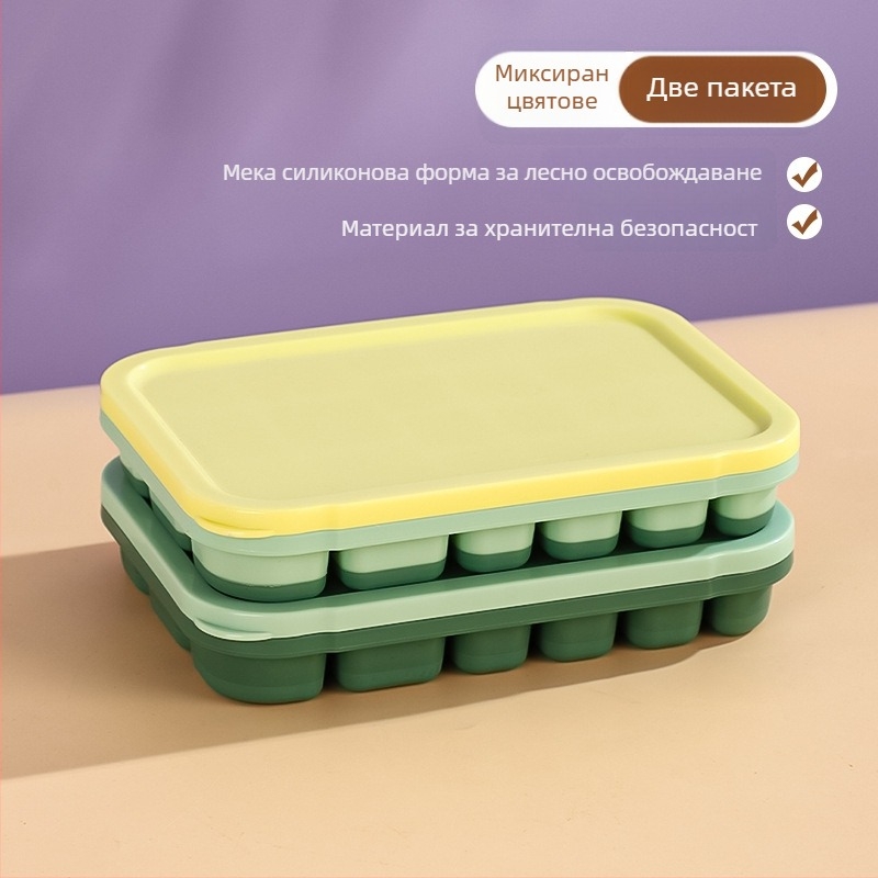 Силиконова ледена тава за бебешко пюре и замразяване – лесно освобождаване от формата, порционно съхранение