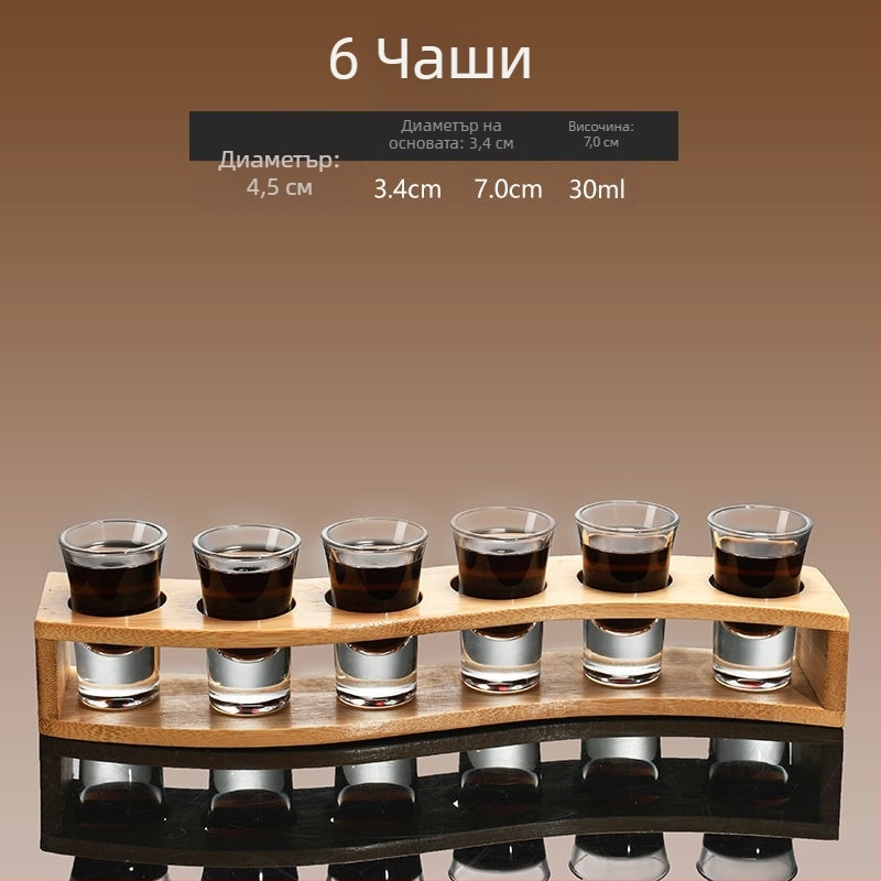 Комплект разливник за вино и чаши за ликьор за домашна употреба, с мерителни деления, малки бутилки и чаши, подходящ за употреба в заведения