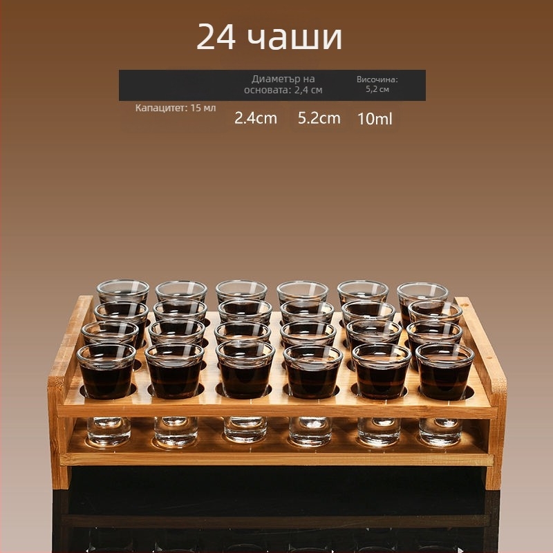 Комплект разливник за вино и чаши за ликьор за домашна употреба, с мерителни деления, малки бутилки и чаши, подходящ за употреба в заведения