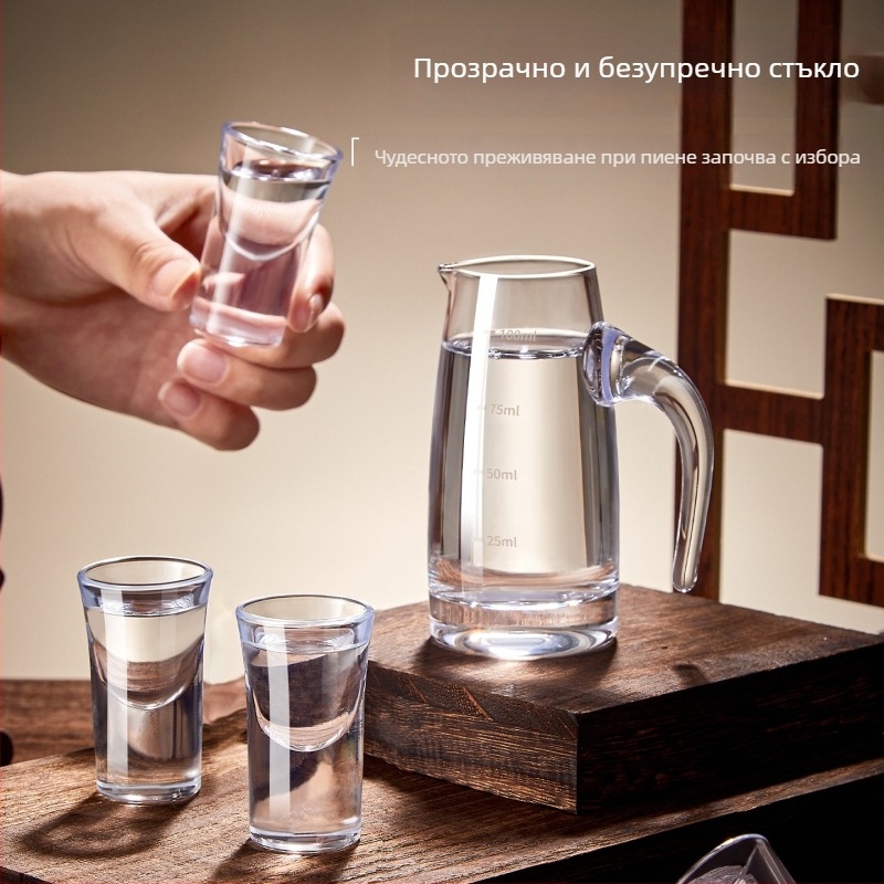 Премиум кристален комплект чаши за ликьор, минималистичен модерен дизайн, малки чаши за вино за домашна употреба, диспенсер за ресторанти за комерсиална употреба