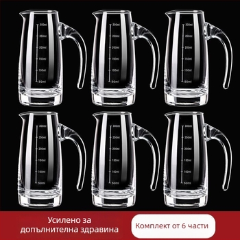 Декантерен комплект за домашна употреба с чашка за измерване и скала от безоловно кристално стъкло