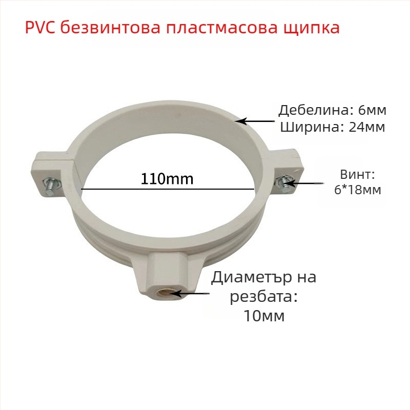 Хомут за тръба от неръждаема стомана с плосък край за дренаж — Yu Ye