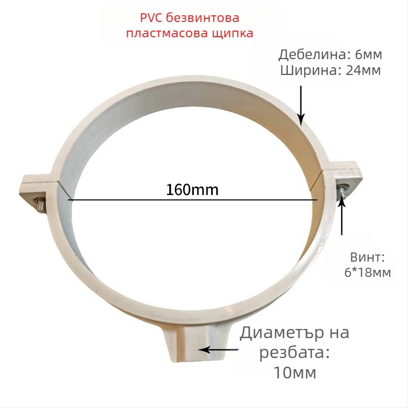 Хомут за тръба от неръждаема стомана с плосък край за дренаж — Yu Ye