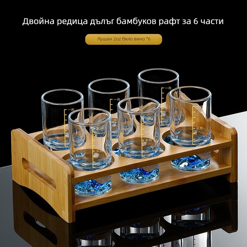Комплект чаши за ликьор за дома — стъкло, китайски стил, опаковка: картонена кутия, лято 2021 г., първокласно качество