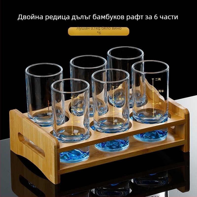 Комплект чаши за ликьор за дома — стъкло, китайски стил, опаковка: картонена кутия, лято 2021 г., първокласно качество