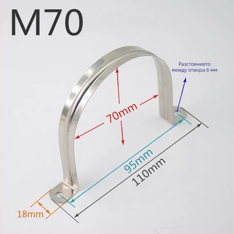 Стенно монтиран U‑образен клип за тръби, клип за мека тръба и канал за окачване на тръби — Тип: Друг; Обхват: Друг; Марка: Друг