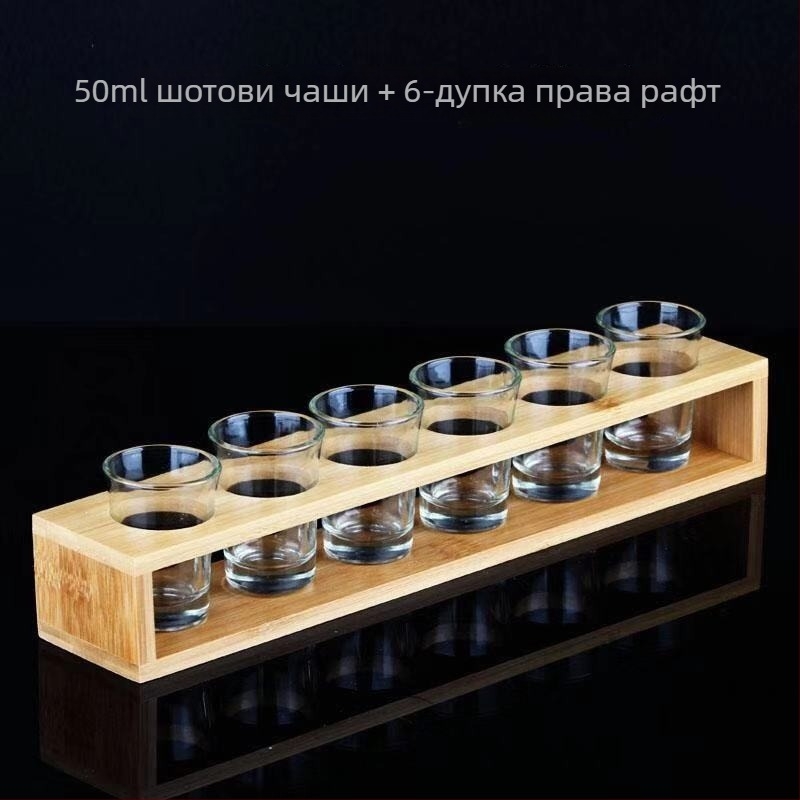 Декантер за ликьор от безоловно кристално стъкло с измервателна скала – комплект за домашна употреба, стил: нов китайски стил