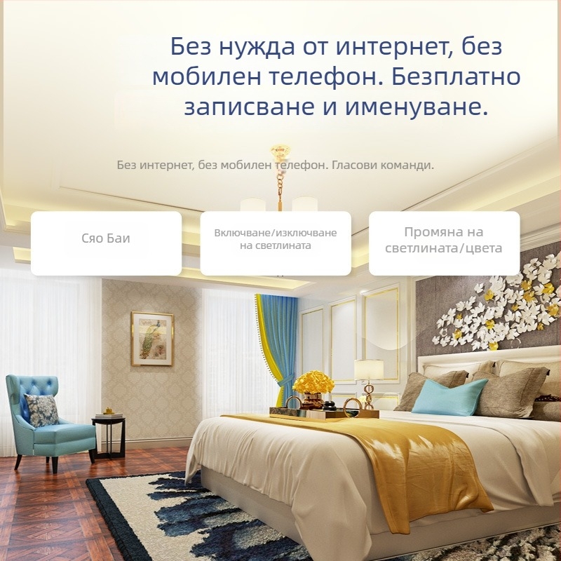 Ключ за гласово управление, без мрежа, AC220V, CE, панел PE, електрически живот 2 000 000 цикъла