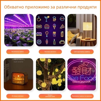 Безжично димер превключвател с кабел, 23 клавиша, RF управление, девет нива яркост (HDX-001; 26# 24# 22#; 5-12V; 2-5A; бутон)