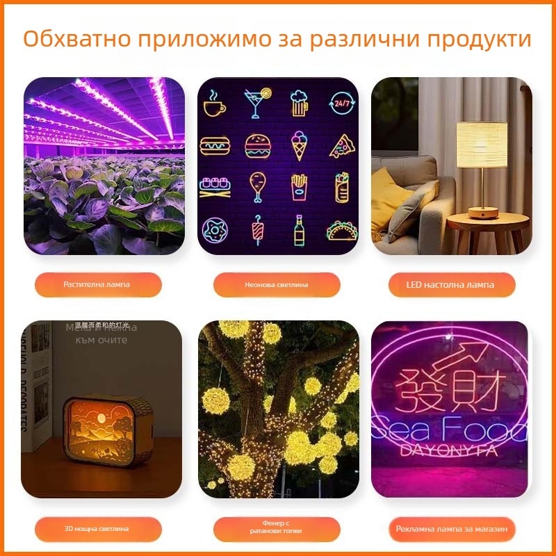 Безжично димер превключвател с кабел, 23 клавиша, RF управление, девет нива яркост (HDX-001; 26# 24# 22#; 5-12V; 2-5A; бутон)