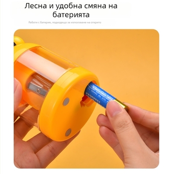 Електрическа острилка за моливи с дизайн на животно, модел 60, пластмасов корпус, електрическо задвижване