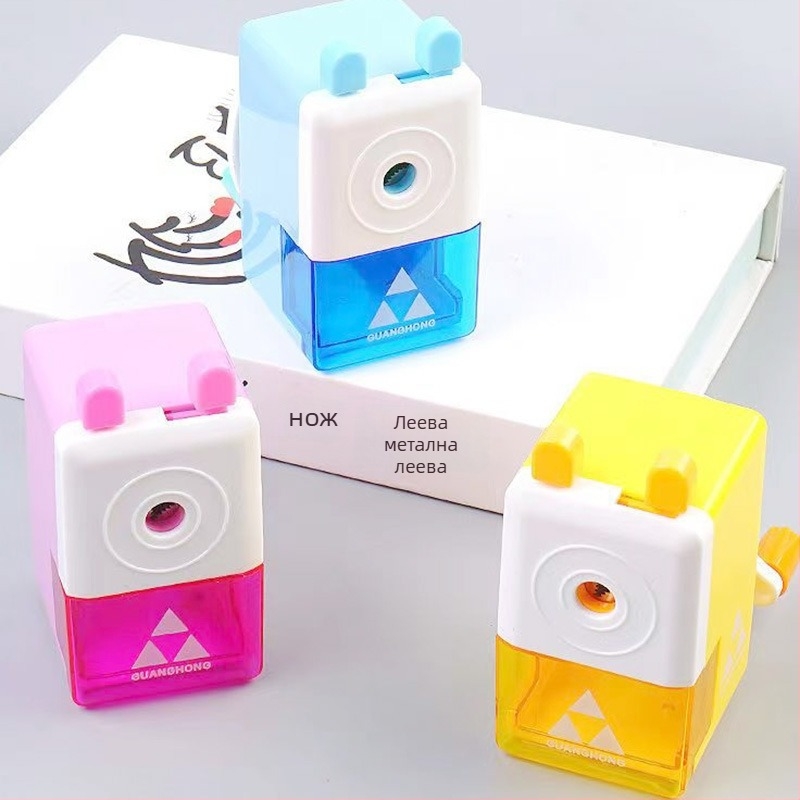 Ръчна острилка за моливи Tenggao 3086, пластмасова, ръчно задвижвана, тегло 120 g