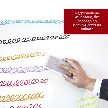 Изтривалка за бяла и черна дъска — високодебелна влакнеста основа, пластмасова повърхност на изтривалката, гъба в комплект, марка New simplicity