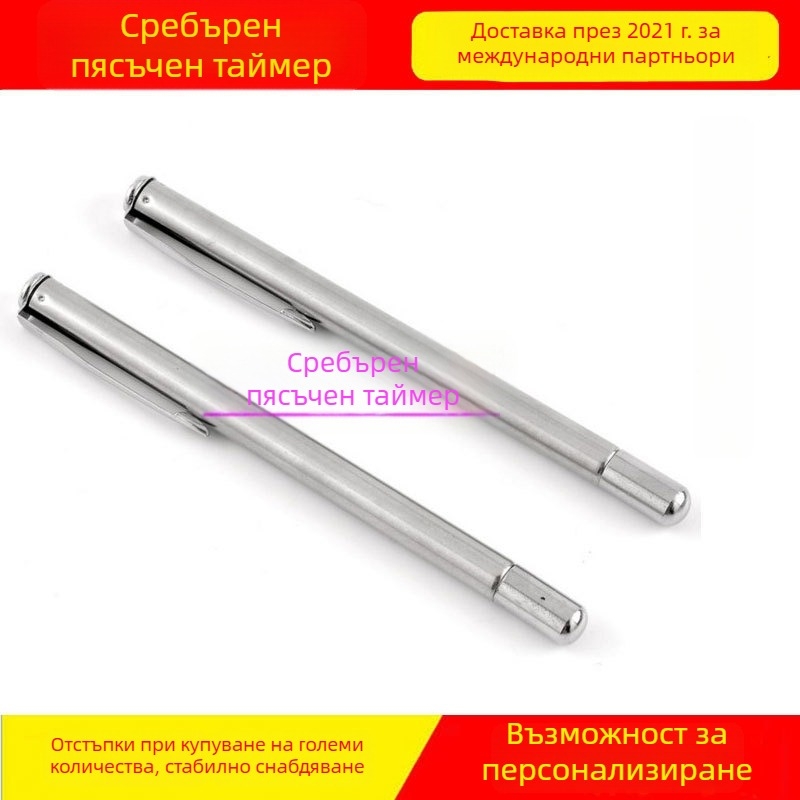 7-секционна неръждаема стоманена прибираща се указателна писалка, метално шаси, 0,5 мм връх