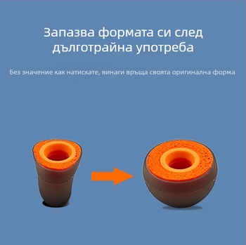 Силиконов калъф за слушалки с гъбено уплътнение; материал: силикон + гъба; шумозаглушаване 40%; за слушалки; серия Silicone Earphone Cover; чашоподобна форма.