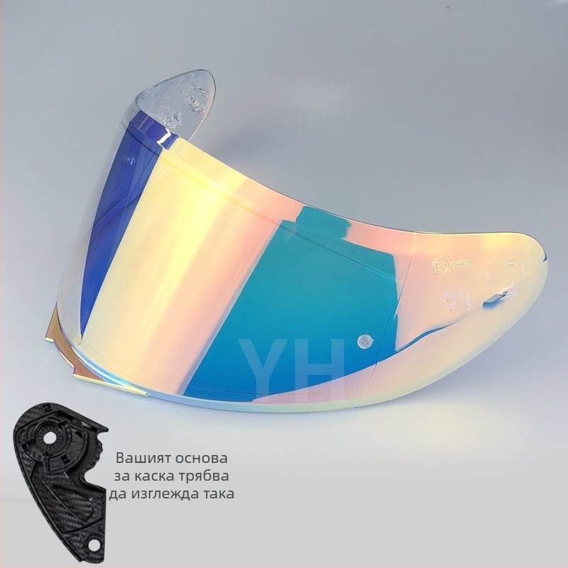 Леща за каска V12b за пълнолицева каска – UV защита, слънчева защита и защита от дъжд; PC материал