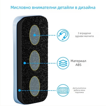 Магнитен чистач за дъска с платнена повърхност и ABS задна част