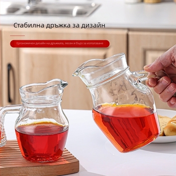 Стъклена каничка за напитки за бира и коктейли (материал: натриево-калциево стъкло; печат на лого: наличен; предназначение: за бира)