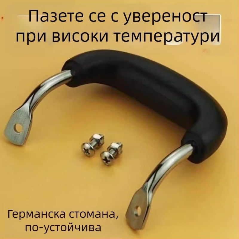 Дръжка за тиган, дървена, антиизгаряща, термоустойчива, с двойни отвори за чугунени тигани