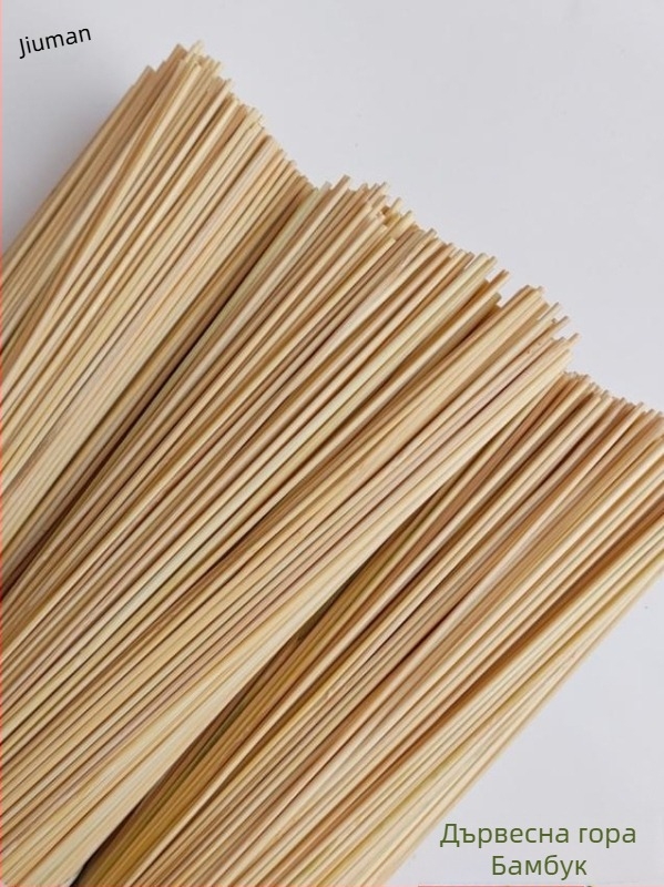 Фино бамбукови шишчета, плоски крайчета от двете страни, ръчно изработени