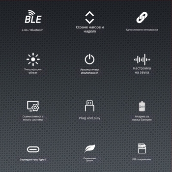 Безжичен указател за обучение от алуминиева сплав, 2.4G/Bluetooth, лазерно разстояние 100 m, дължина на вълната на лазера 650 nm, батерия 180 mA