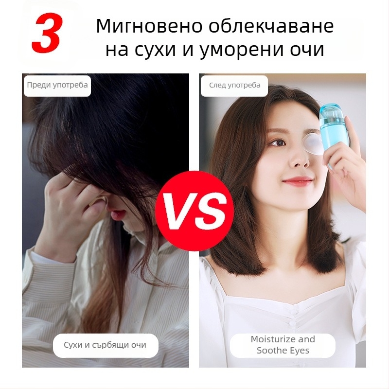 Устройство за грижа за очите с охладителен спрей, време на мъгла 121–180 с, издръжливост 0–1 ч, вградена батерия 100–300 mAh, тегло 300 г